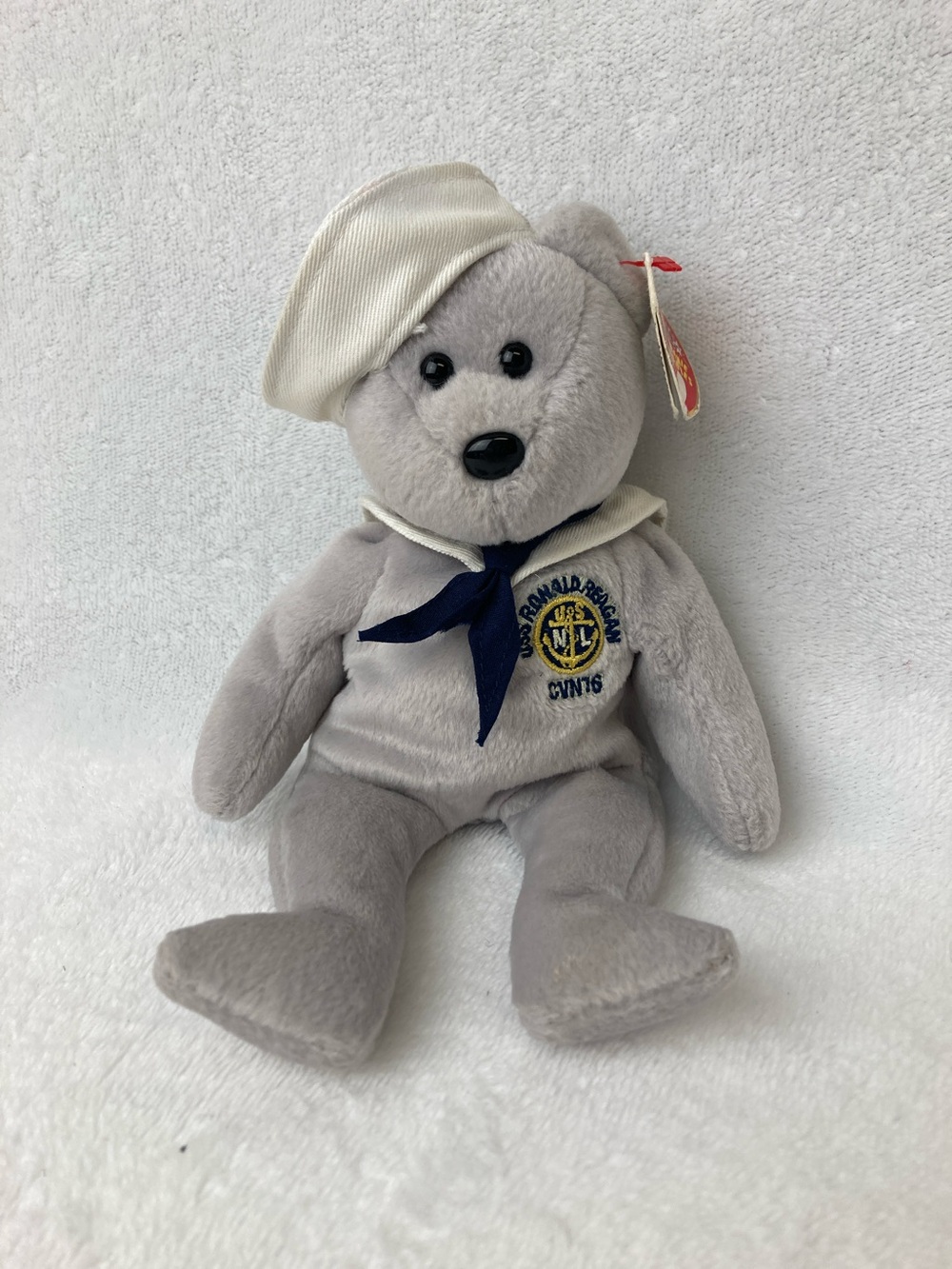 Ty Ronnie USA Ronald Reagan CVN76 Beanie Baby 9”